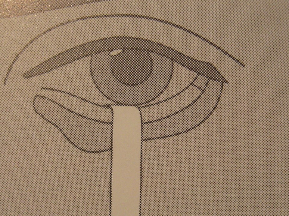 Tekening van de Schirmer-test